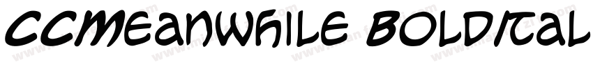 CCMeanwhile BoldItalic字体转换